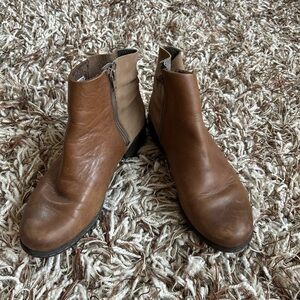 Bogs Carly Low Leather Boots Brown Size 7.5